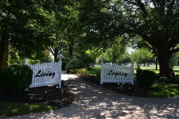 Living Legacy gateway at Cedar Haven