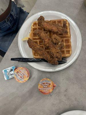 Chicken and waffles