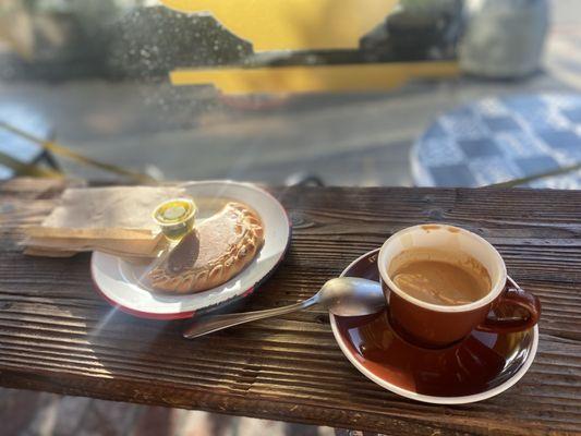 Spicy beef Empanada and affogato