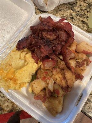 Eggs  bacon  and potatoes