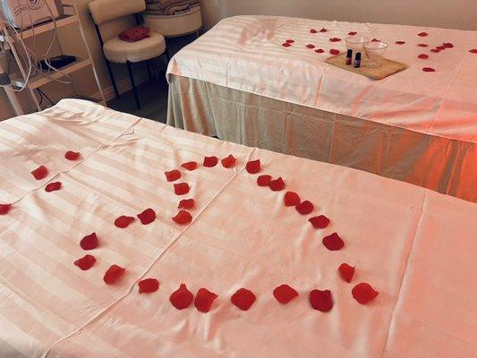 Couples rooms we can do facial and massage