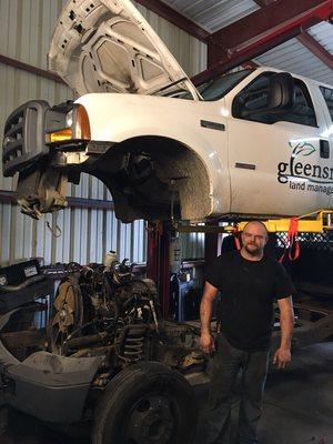 This is Ken with a 2005 Ford F-350 that we had in for major engine repairs. Yes!!! We do that!!!