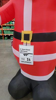 Inflatable Santa Claus at The Home Depot in Vero Beach.