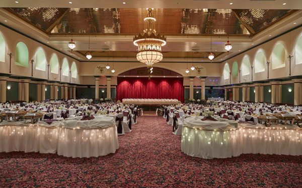 The Pittsburgh Shrine Center Grand Ballroom, with seating capacity of over 700, and standing room for 1,000.