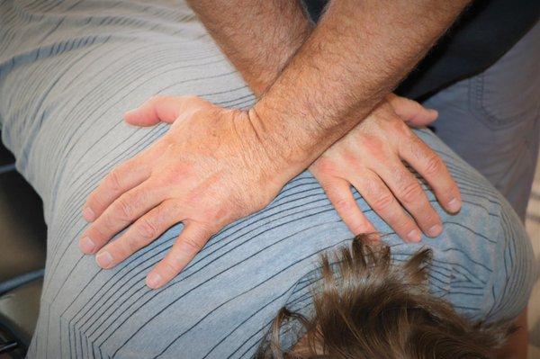 Neck, back, and shoulder pain addressed with a comprehensive adjustment.