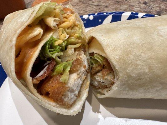 Crispy chicken ranch wrap