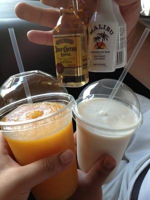 mango and pina colada- both double shots, $11