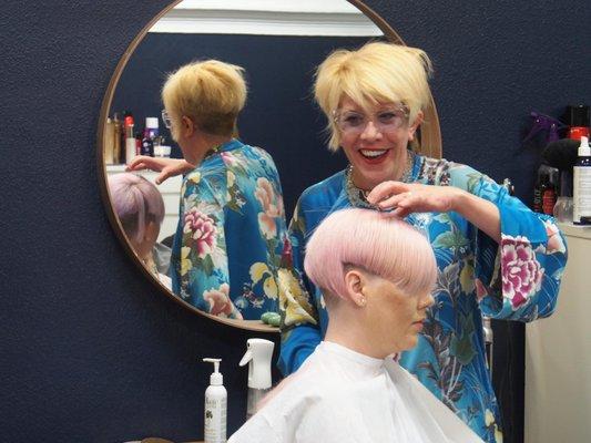 Sadie Marquez brings 30 + years of Vidal Sassoon hair stylizing, teaching, and beauty product formulation experience to Union Hair Co.