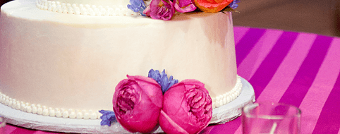 Flowers and a Cake