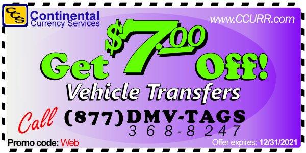 $7.00 OFF Vehicle Transfers