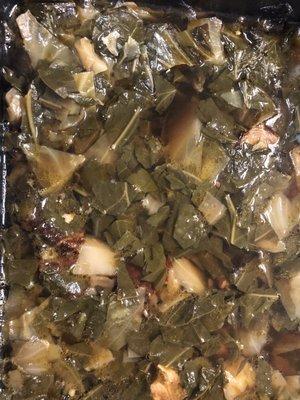 Fresh picked collard greens made with turkey meat