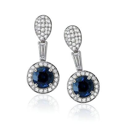 Fabulous Sapphire and Diamond Earrings