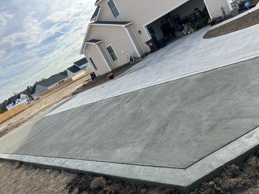 Concrete driveway