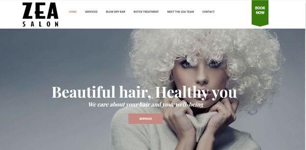 Salon website design by Operation Technology. Zea Salon is a boutique salon in Lakeview, IL.