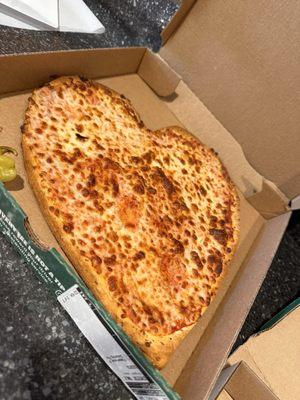 Valentine's Day Cheese Pizza