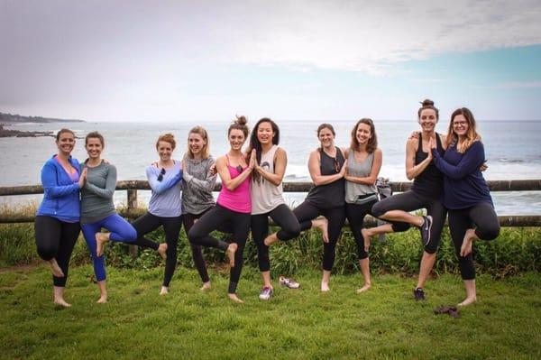 Bridal Party Yoga on beach