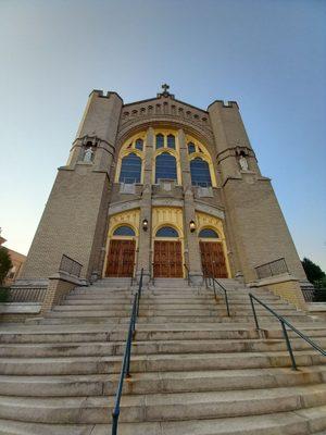 If the stairs are too much, there is a elevator on the side entrance.