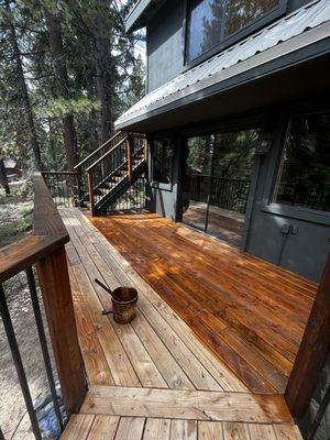 Deck refinishing.