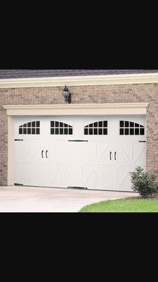 Update the look of your garage door with nice windows and accessories