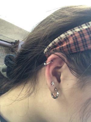 Helix piercing