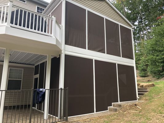 Prestige Deck and Fence built the deck, screened porch, and screened patio.