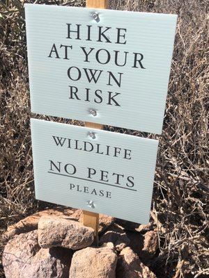 Hike at your own risk