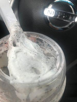 Oreo McFlurry with close to no Oreo.