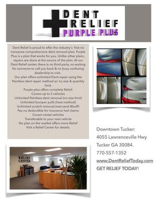 Ask your dent relief specialist about Purple Plus