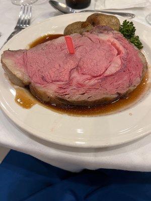 Medium rare prime rib