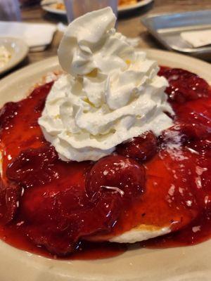 Strawberry topped pancake