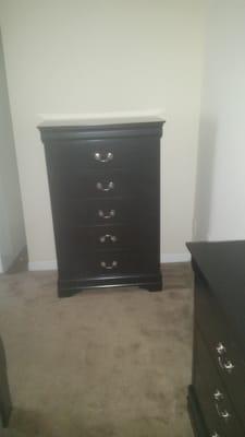 Chest, bed, nightstand, dresser n mirror all under $1000