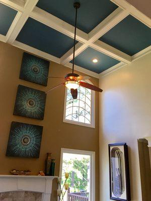 Coffered ceiling installation