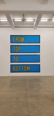 Lawrence Weiner installation Marian Goodman Gallery