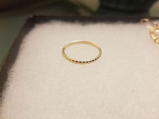 Lovely 14k stackable ring on sale for $22!