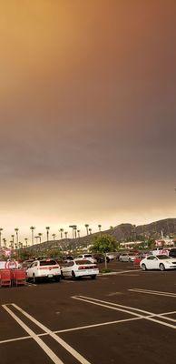 Current skies here because of Holy Jim fire!