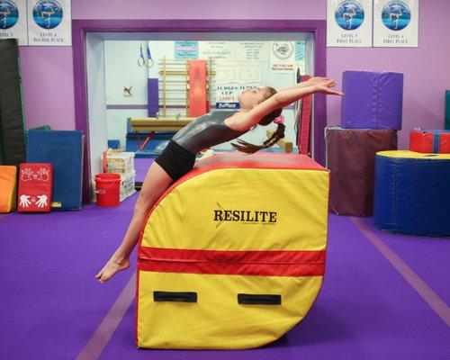 Back Handsprings in our cheer tumbling class