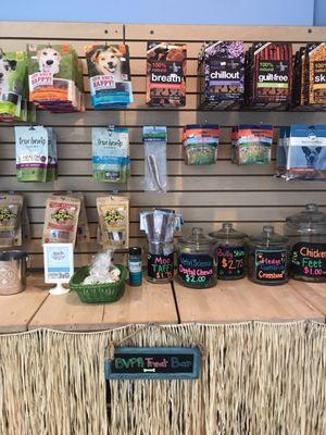 Hula Hut dog treat bar