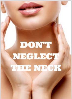 Don't forget your neck!!! Complementary neck add ons to Hydrafacial microneedeling and peels Oct. 10-20 312.634.6100