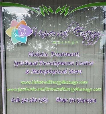 Store Front for Universal Energy Massage in Cocoa Village, FL.