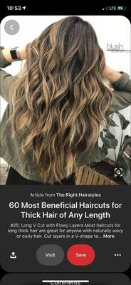 I came in wanting my hair to look somewhat like the Pinterest photo.