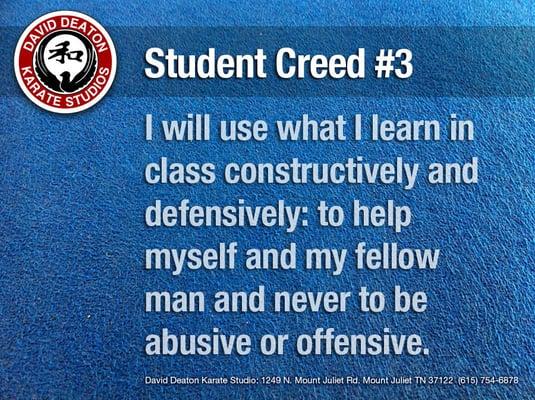 Student Creed #3