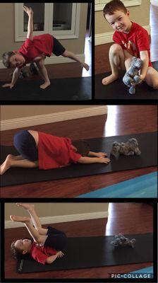 Agape Flow & Miss.Victoria have inspired a love of yoga in my son.