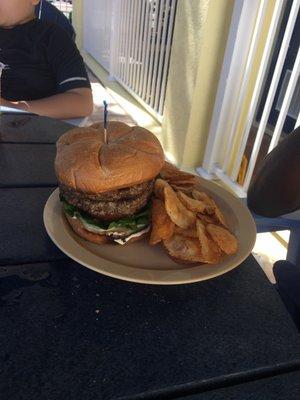 Double patty burger with no cheese