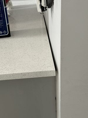 Cut short countertop