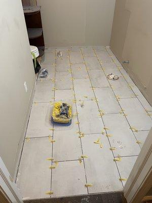 Before grout