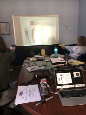 Holding the pistol... practice!  Concealed Carry class!