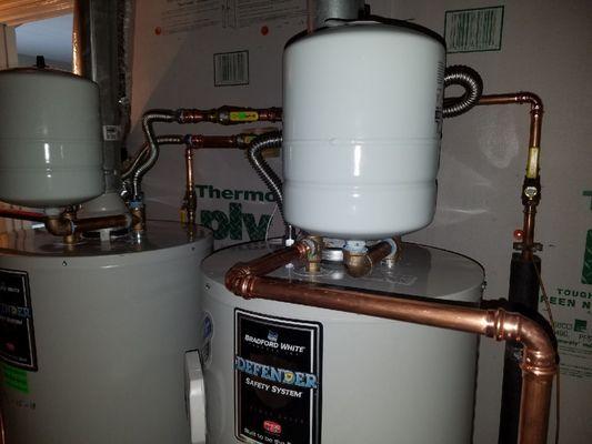 If you have a Pressure Reducing Valve, you need an expansion tank at your water heater.