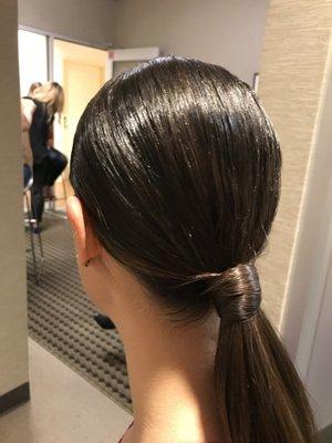 Fashion show ponytail