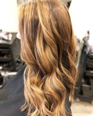 Honey blonde highlights by stylist Christi Kusic