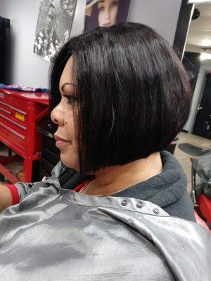 Wig placement & cut to clients desired style